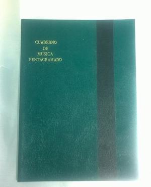 Cuaderno De Musica Pentagramado De Pasta Dura.