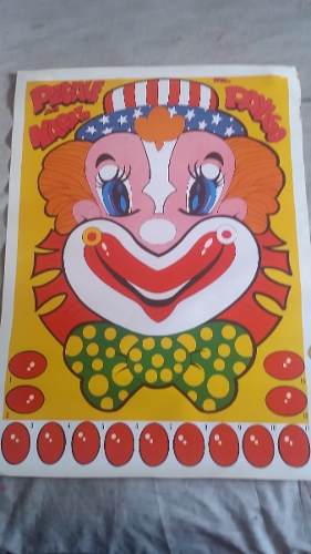 De Coleccion Antiguo Juego De Ponle La Nariz Al Payaso Retro