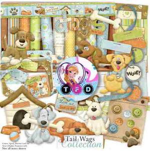 Kit Scrapbook Imprimible Perritos Fondos Clipart Huesitos