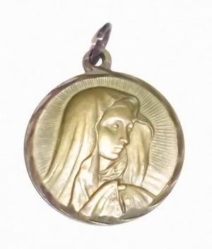 Vintage Souvenir Medalla Virgen Y Catedral De Montreal De No