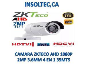 Camara Bullet Ahd p 2mp Hd Tvi Cvi 4 En 1 Zkteco 3,6 Mm