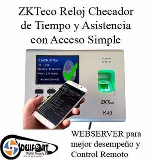 Control De Acceso Tiempo Y Asistencia Biométrico K40 Zkteco