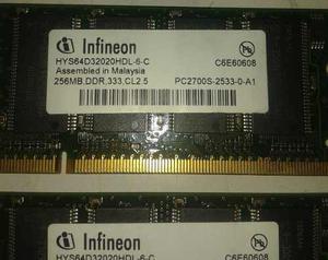 Memoria Ram Laptop - Ddr 333 Cl2.5 De 256 Mb