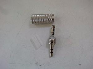 Conector Plug 3,5mm Stereo Metalico Plateado