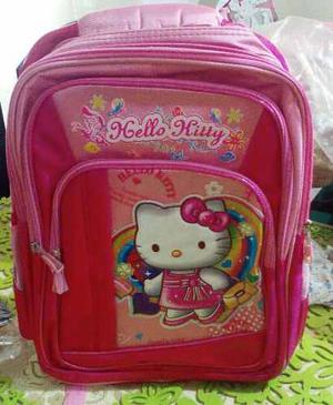 Morral Bolsos Escolares De Hello Kitty+set Escolar+envase