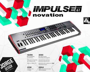 Teclado Midi Novation Impulse 61 (nuevo) Con Sus Accesorios