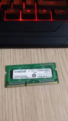Memoria Ram Ddr3 2gb Crucial Para Lapto(leer Descripción)