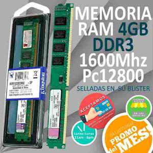 Memoria Ram Ddr3 4gb mhz Pc Kingston