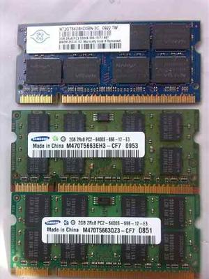 Memorias Ram 2gb Originales Para Laptops