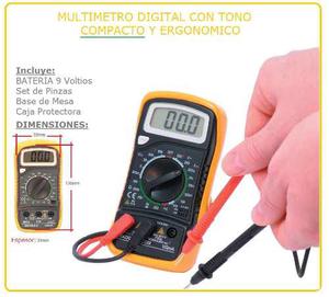 Multimetro Digital Tester Con Bateria+accesorios Profesional