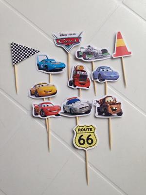 Toppers Postres Cars 3 Variados (docena)