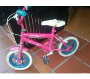 bicicleta rin 12 para niña rosada de barbie