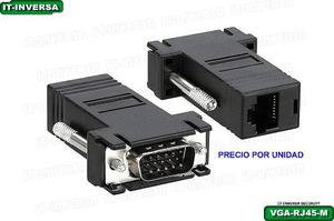 Adaptador Convertidor Vga A Rj45 X Cable Utp (macho) Unid