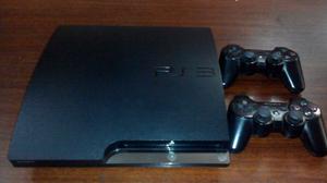 Playstation 3 Ps3 Slim De 320 Gb Con 2 Controles Dualshock 3