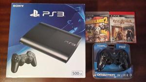 Playstation 3 Slim 500gb 2 Controles 2 Juegos