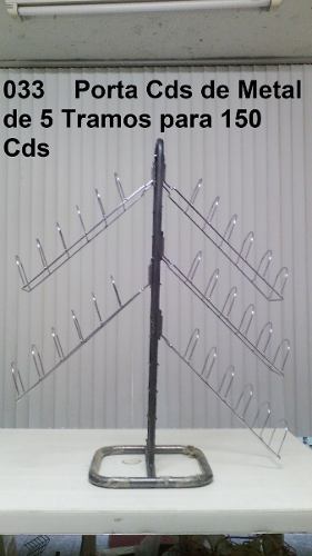 Porta Cds De Metal De 5 Tramos Para Guardar 150 Cds.