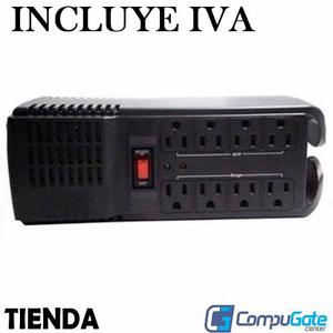 Regulador De Voltaje De 8 Tomas 110v Pc Tv Neveras Y Mas