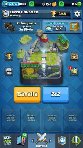 Oferta!!! Cuenta De Clash Royale Arena 10 + Aldea Coc Th9!!!