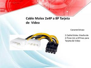 Cable Adaptador Molex 8 Pines Para Gpu Tarjeta De Video