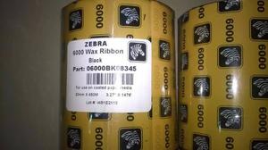Zebra  Wax Ribbon Black Part: bkmm X 450m