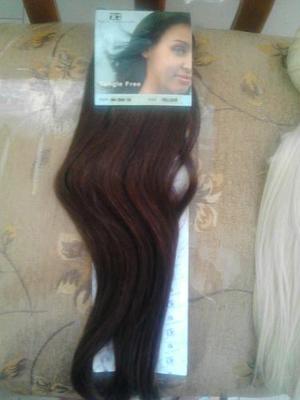 Extensiones De Cabello Natural. Una De 18 Pulgada Y Otra 14