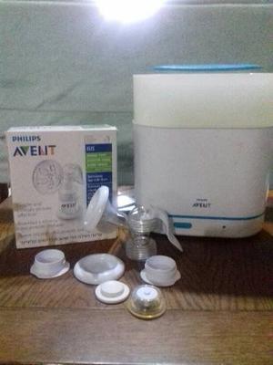 Esterelizador De Teteros Y Extractor De Leche Materna Avent