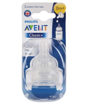 Set De 2 Tetinas Clásicas Philips Avent Flujo Lento 0