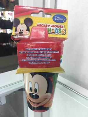 Tripack De Vasos Con Tapa Disney