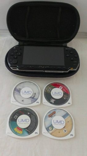 Psp  Sin Chipear +4 Juegos Originales+cargador + Estuch