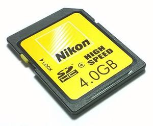 Tarjeta Nikon Memoria Sdhc Class 4 De 4gb
