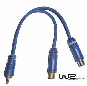 Cable Rca 1 Macho 2 Hembra Carro Audio Sonido Vídeo Tipo Y