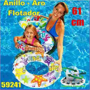 Anillo Aro Inflable Flotador Niños Intex 61cm  Playa