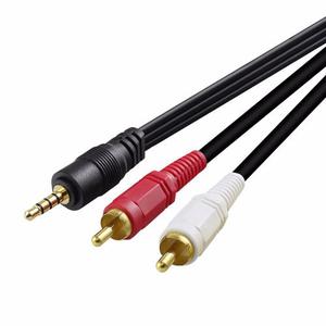 Cable Auxiliar De Audio 3.5 Mm A Rca 1.5mts Punta Dorada