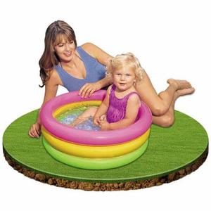 Piscina Inflable 61cm 3 Aros Piso Inflable Bebe Niños 