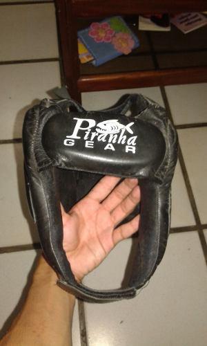 Casco De Boxeo Artes Marciales Negro Piranha Gear Talla M