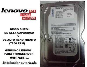 Disco Duro 500gb rpm Thinkserver Lenovo Servidor Ts 140
