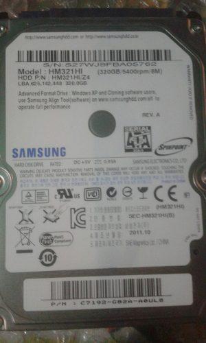 Disco Duro Para Laptop O Pc, Conexión Sata 320 Gb. Samsung