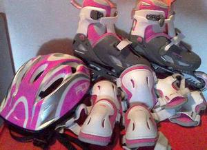 Patines Lineales Plt Para Niñas Ajustables 