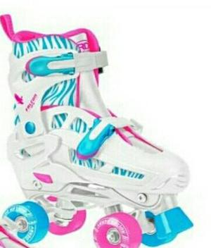 Patines Roller Derby 2 En 1 Cuatro Ruedas Lineales Soy Luna