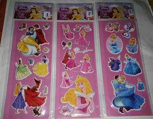 Disney Calcomanias Stickers (3d) Princesas Varias