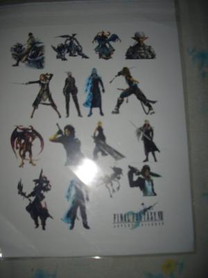 Set De Calcomanias Recortables Serie Final Fantasy