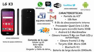 Teléfono Android Lg K3, 1gb De Ram, 8gb, Cámara De 5mp