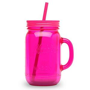 Mason Jar Aladdin Doble Pared Acrílico Fucsia 1 Litro -32