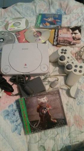 Playstation 1 Con Accesorios Y 3 Juegos