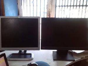 Vendo 2 Monitores Lenovo Negro 19 Monitor Y Un Hp De 17