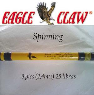 Caña Pesca Spinning Eagle Claw 8 Pies 25 Libras Dos Tramos