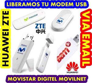 Liberamos Modem Pendrive Huawei Y Zte + Escritorio Email