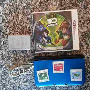 Nintendo 3ds 3d Xl Color Azul + 3 Juegos Gratis!!!!