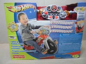 Triciclo Moto Hot Wheels Fisher-price Sonido Y Luces Niños