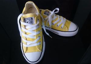 Zapato Converse Niños Remate Solo Negro Y Amarillo